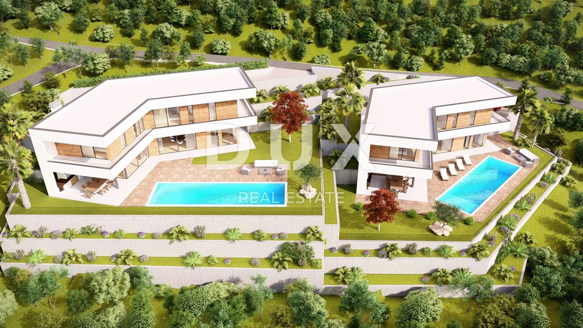 OPATIJA, MOŠĆENIČKA DRAGA- gradbeno zemljišče 970m2 Z GRADBENIM DOVOLJENJEM!! za vilo z bazenom in pogledom na morje