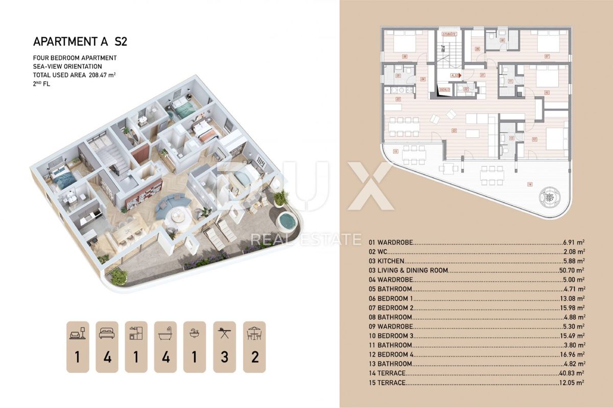 OPATIJA, CENTER - Novogradnja vrhunskega dizajna s pogledom na morje!