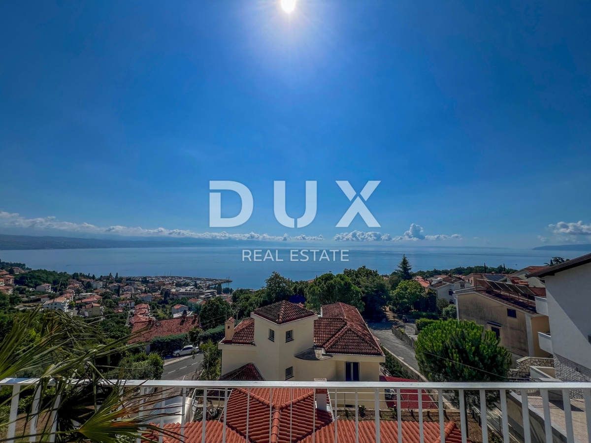 OPATIJA, IČIĆI - čudovito stanovanje 107m2 v hiši z dvema terasama in panoramskim pogledom na morje