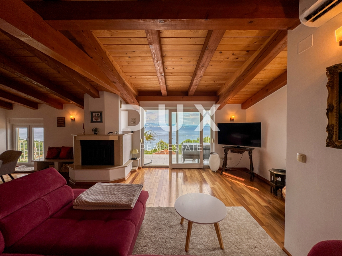 OPATIJA, IČIĆI - čudovito stanovanje 107m2 v hiši z dvema terasama in panoramskim pogledom na morje