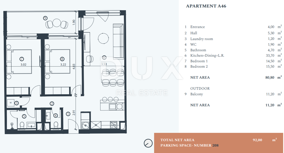 Stanovanje Savudrija, Umag, 103,60m2