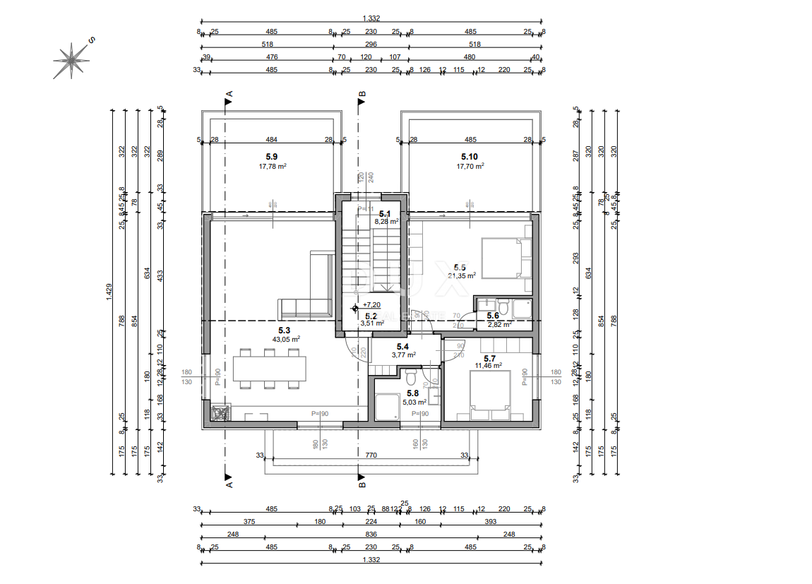 OTOK PAG, PAG - ekskluzivno PENTHOUSE v NOVOGRADNJI + terasa s pogledom na morje! PRILOŽNOST!