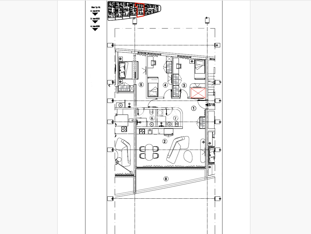 RIJEKA, KANTRIDA - 102 m2 veliko stanovanje v luksuzni novogradnji le 250 metrov od morja z garažo in panoramskim pogledom na morje