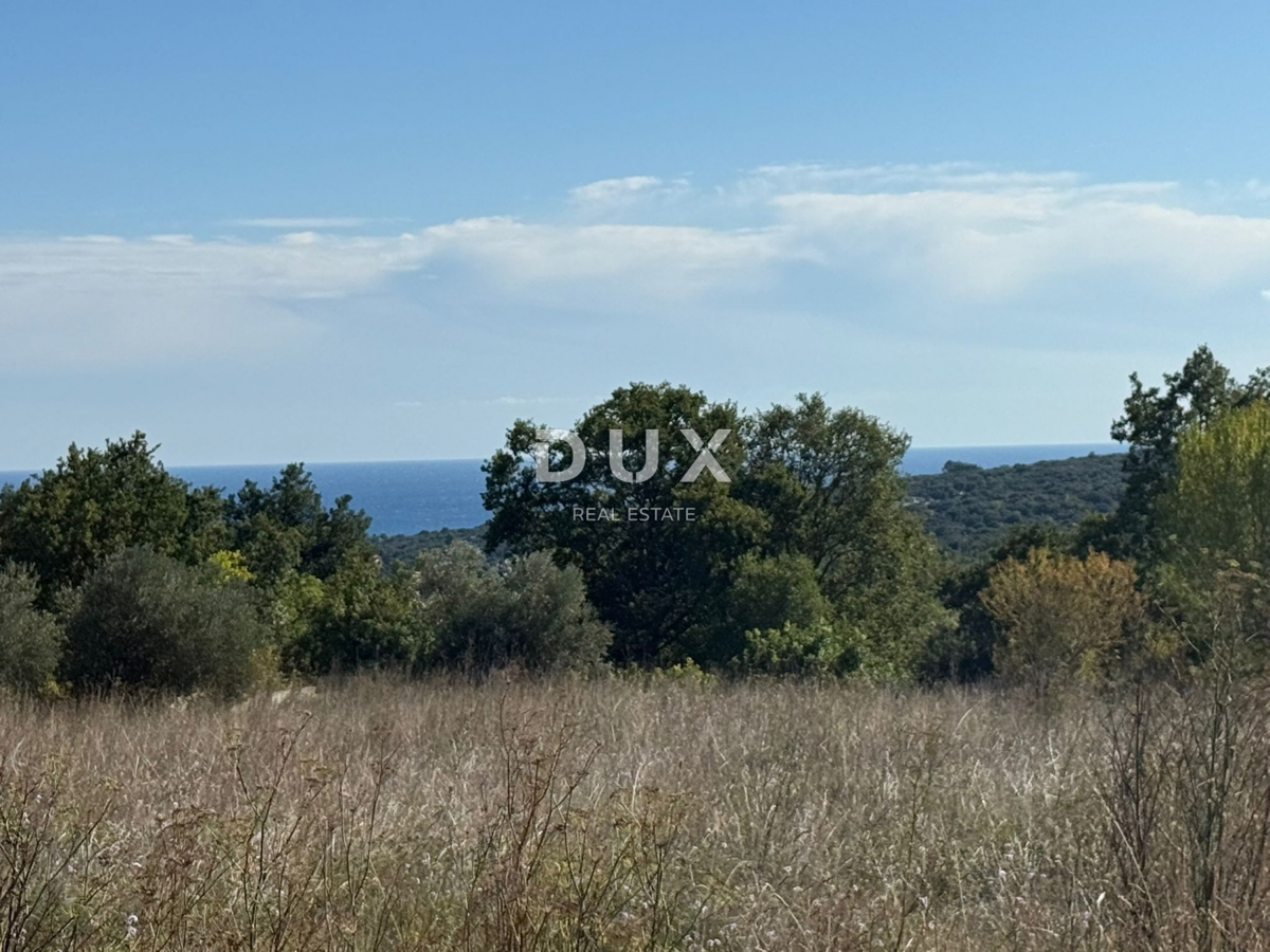 ISTRA, PERUŠKI - Čudovito zazidljivo zemljišče s pogledom na morje