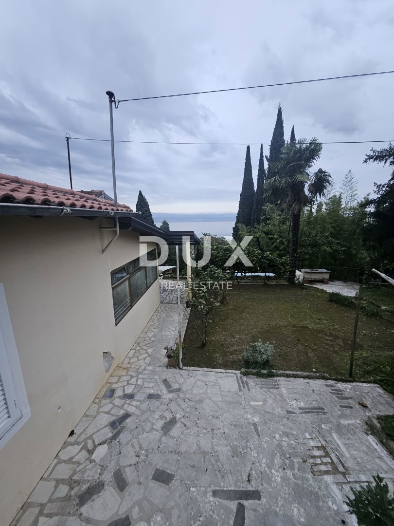 OPATIJA, LOVRAN - enonadstropna hiša 135m2, 2. VRSTA DO MORJA!!!! s panoramskim pogledom na morje + okolica