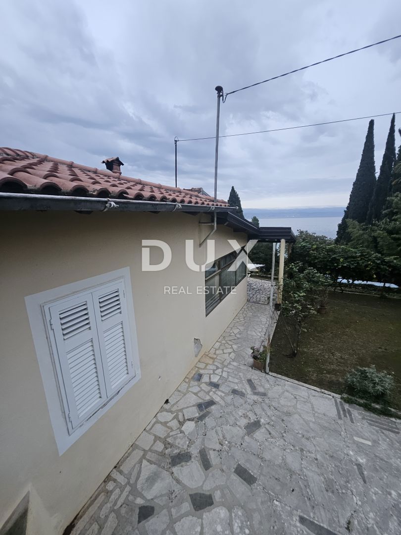 OPATIJA, LOVRAN - enonadstropna hiša 135m2, 2. VRSTA DO MORJA!!!! s panoramskim pogledom na morje + okolica