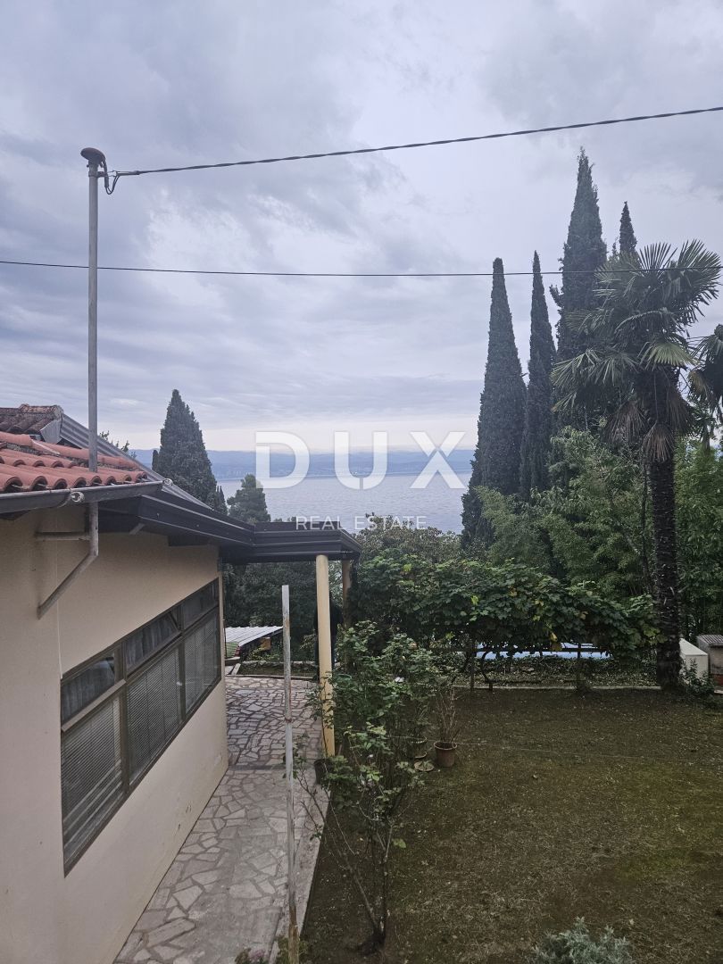 OPATIJA, LOVRAN - enonadstropna hiša 135m2, 2. VRSTA DO MORJA!!!! s panoramskim pogledom na morje + okolica