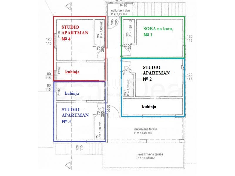 ZADAR, MASLENICA - Stanovanjsko-turistični objekt, 170 m od morja