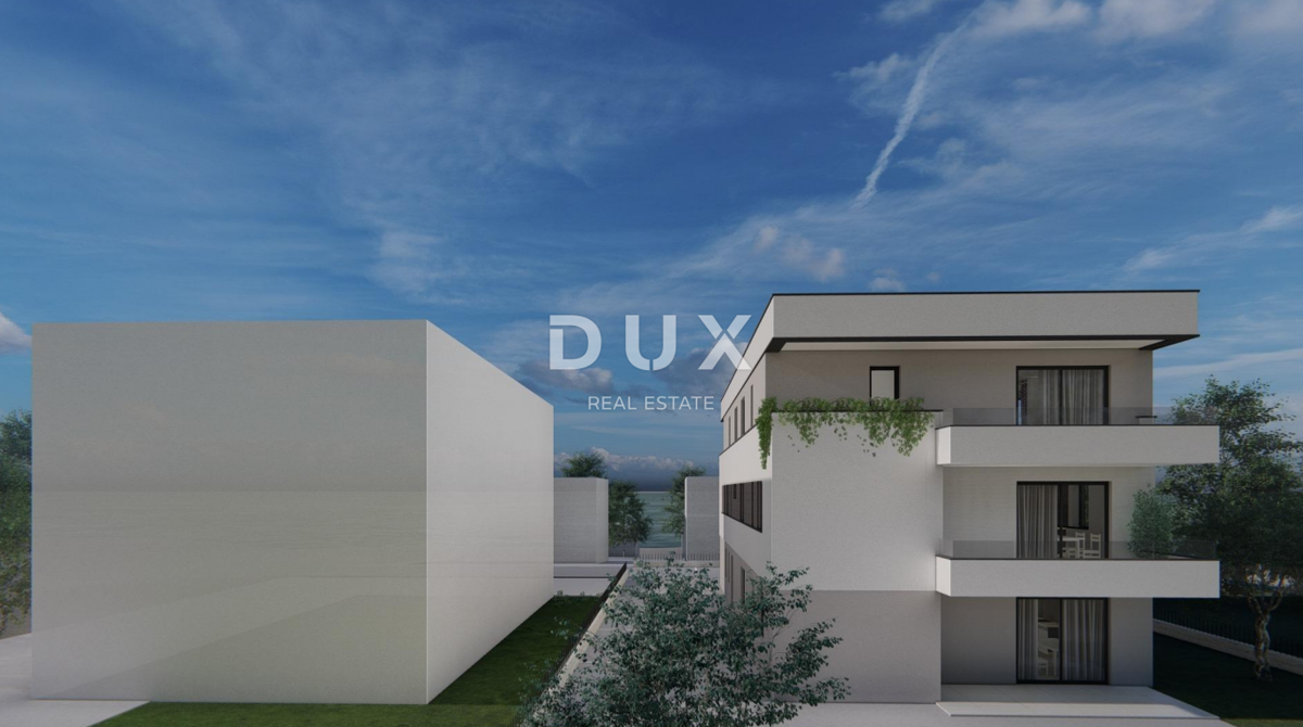 OTOK PAG, MANDRE - Moderna novogradnja v pritličju 80 metrov od plaže! S2