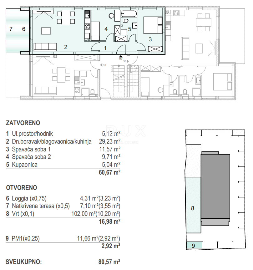 OTOK PAG, MANDRE - Moderna novogradnja v pritličju 80 metrov od plaže! S2