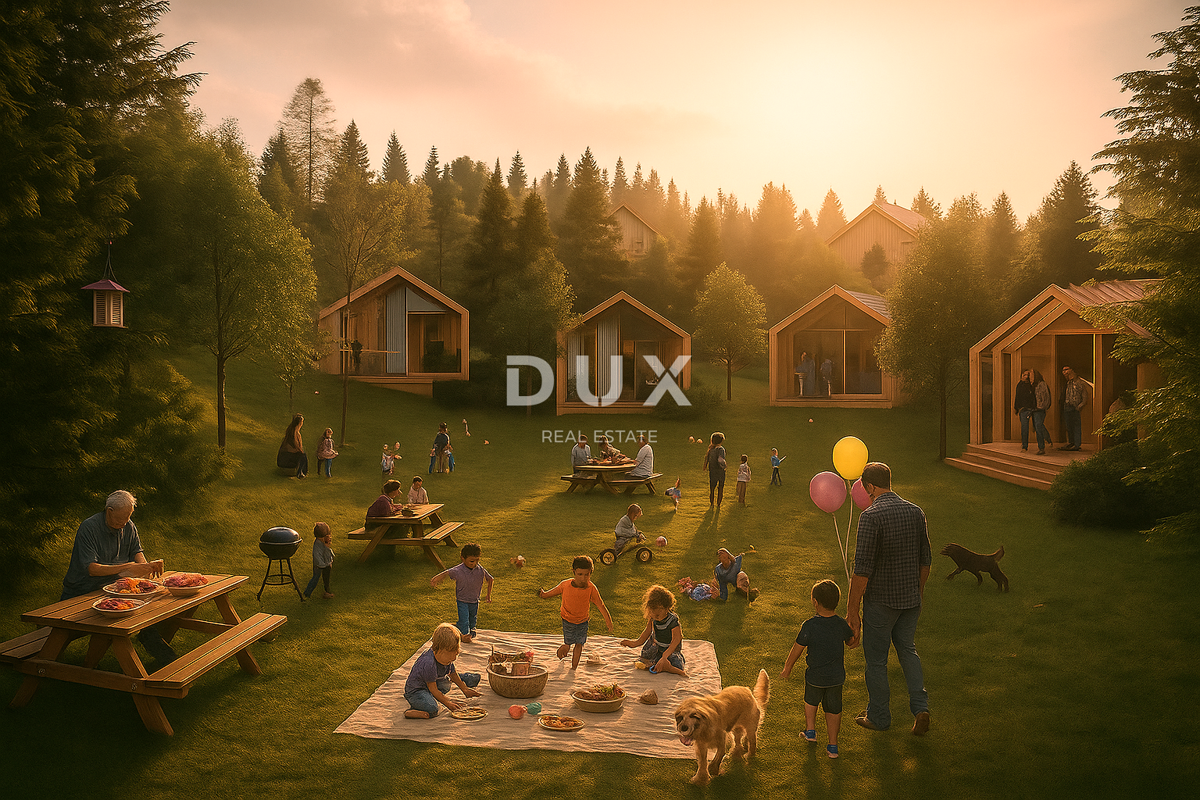 GORSKI KOTAR, STARI LAZ - zemljišče in idejni projekt za gradnjo prvega butičnega družinskega letovišča v regiji