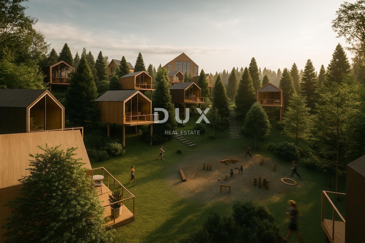 GORSKI KOTAR, STARI LAZ - zemljišče in idejni projekt za gradnjo prvega butičnega družinskega letovišča v regiji