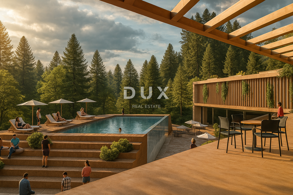 GORSKI KOTAR, STARI LAZ - zemljišče in idejni projekt za gradnjo prvega butičnega družinskega letovišča v regiji