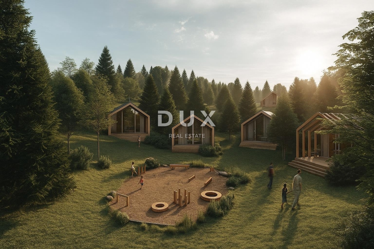 GORSKI KOTAR, STARI LAZ - zemljišče in idejni projekt za gradnjo prvega butičnega družinskega letovišča v regiji