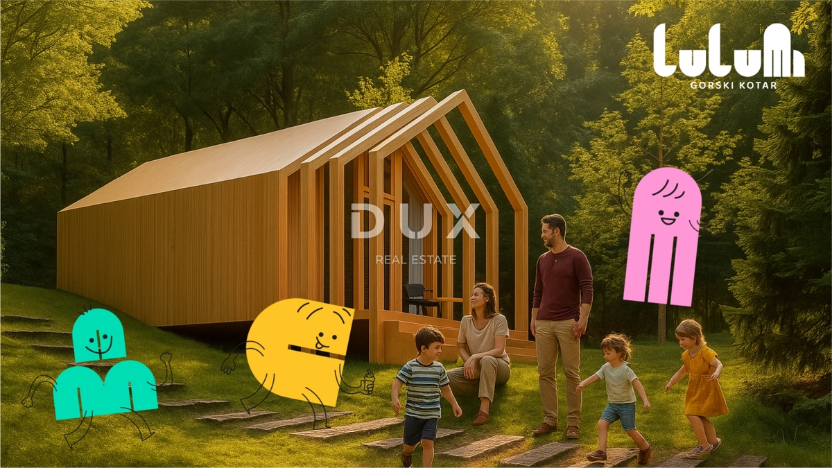 GORSKI KOTAR, STARI LAZ - zemljišče in idejni projekt za gradnjo prvega butičnega družinskega letovišča v regiji
