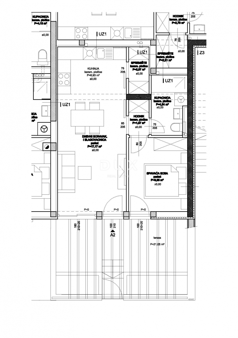 ŠIBENIK, ŽABORIĆ - Enosobno stanovanje v novogradnji s pogledom na morje