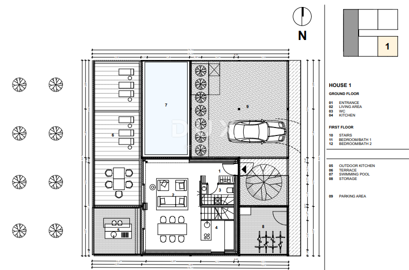 Hiša Lovrečica, Umag, 202m2
