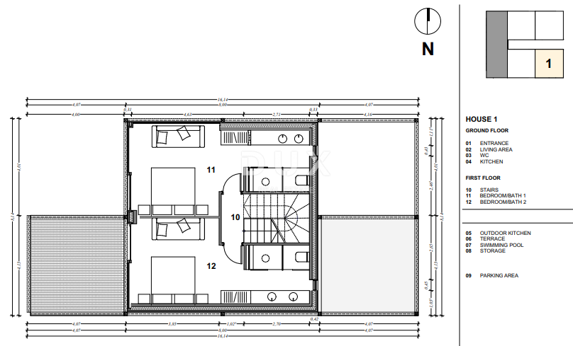 Hiša Lovrečica, Umag, 202m2