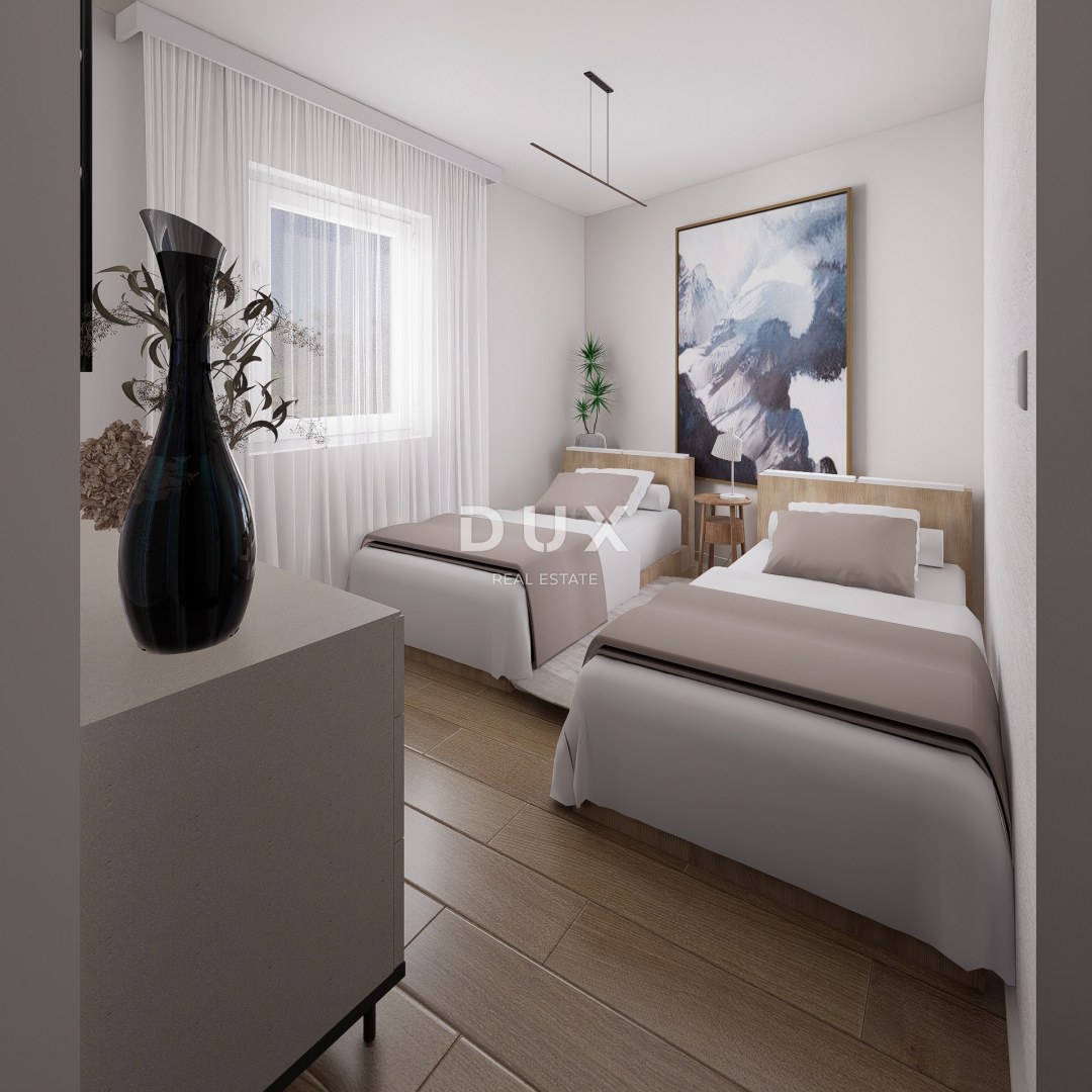 CRIKVENICA - trosobno stanovanje z garažo, 130 m od morja