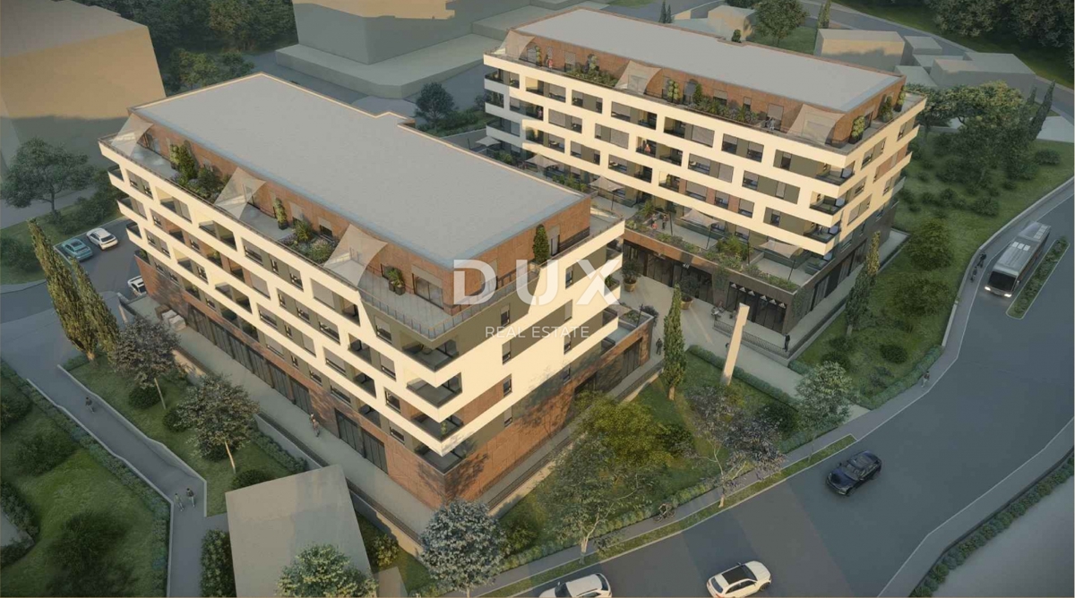 RIJEKA, SRDOČI - stanovanje z orientacijo JZ s 47 m2 terase v novogradnji z garažnim parkirnim mestom