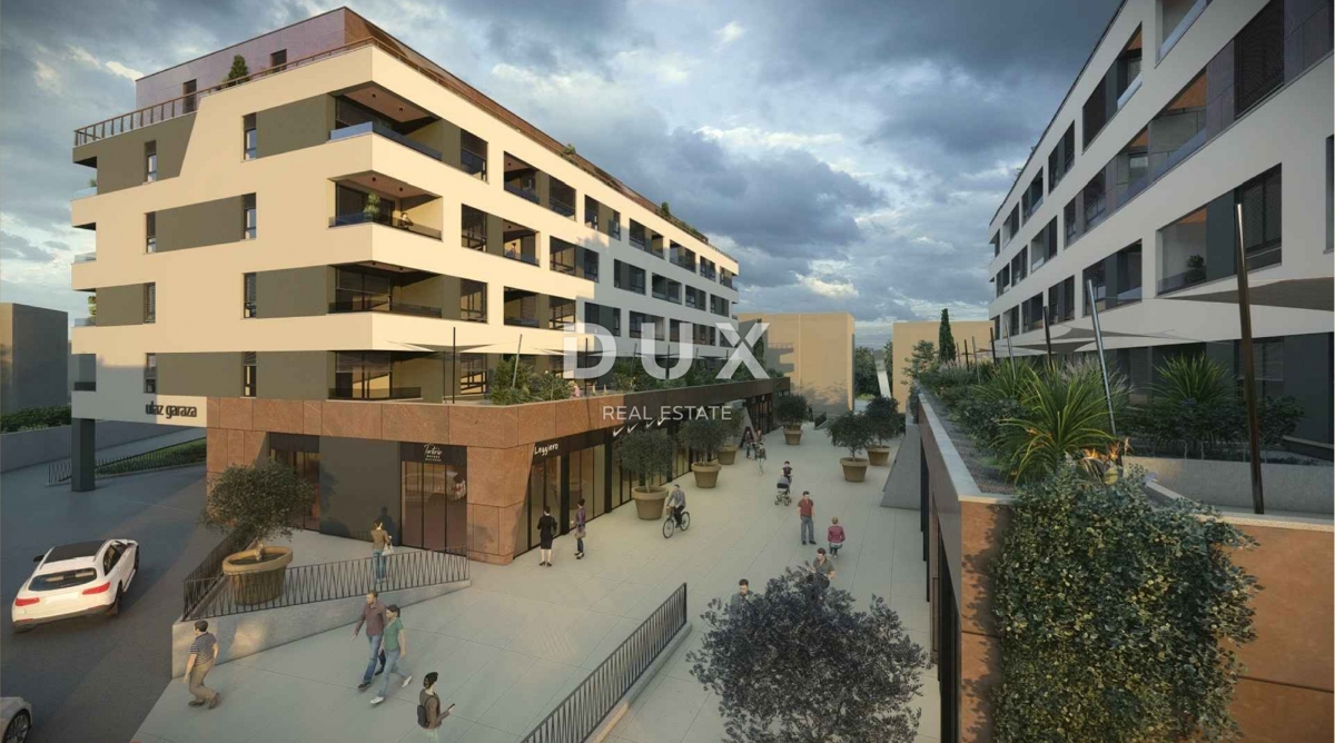 RIJEKA, SRDOČI - stanovanje z orientacijo JZ s 47 m2 terase v novogradnji z garažnim parkirnim mestom