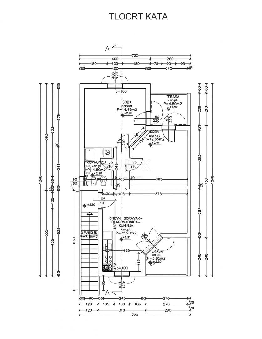 Stanovanje Medulin, 72,22m2