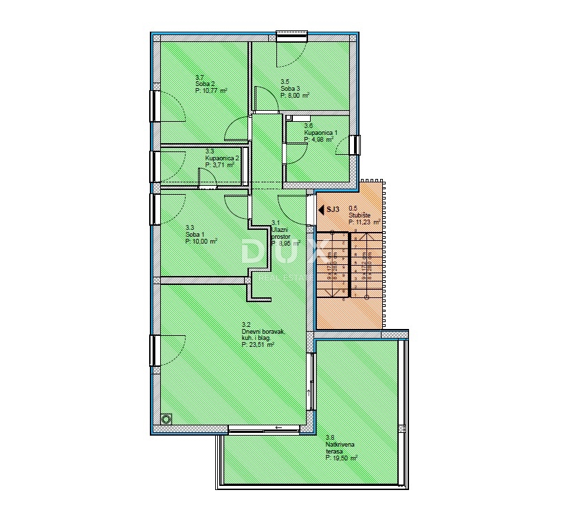 Stanovanje Vodice, 89,42m2