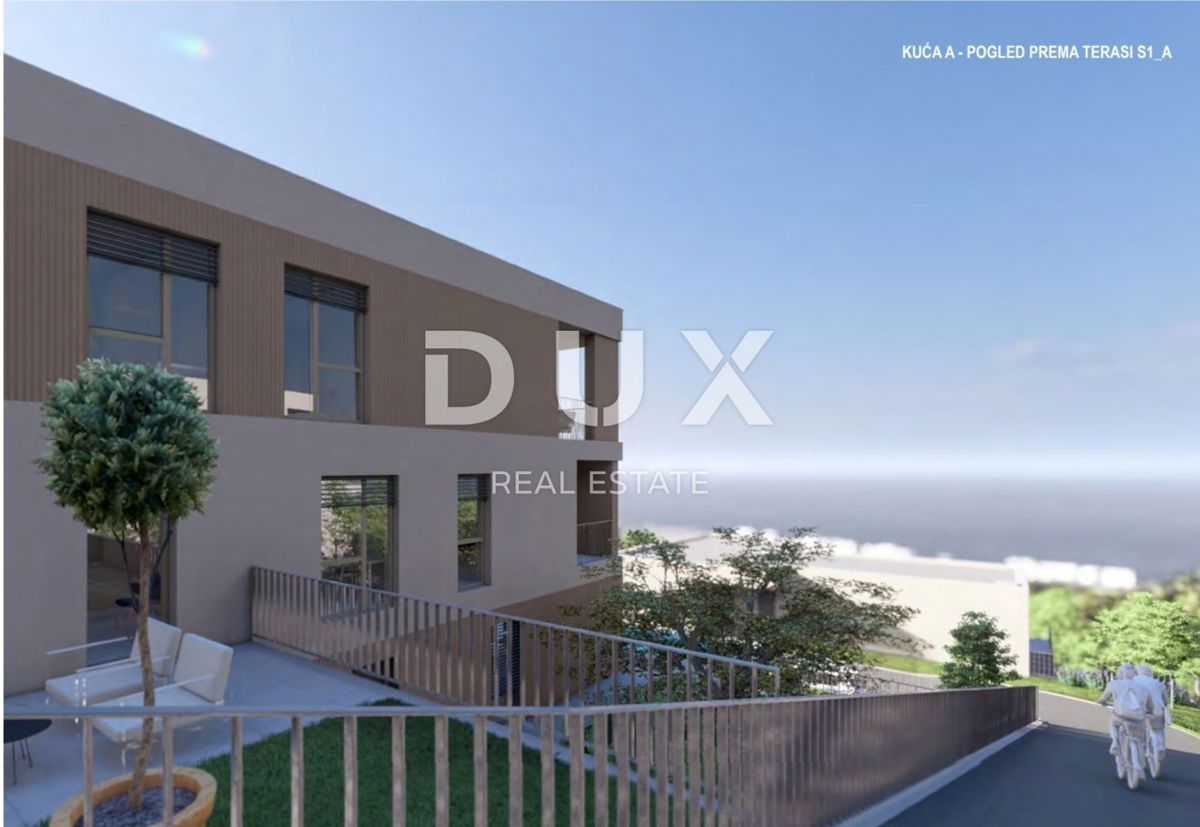 RIJEKA, KOSTRENA - ekskluzivno stanovanje 141,72m2 novogradnja s čudovitim pogledom na morje + vrt 59,94m2 - S1-A