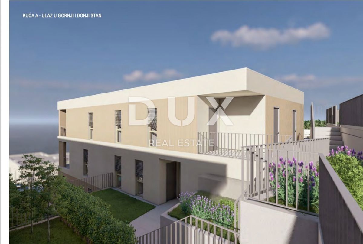 RIJEKA, KOSTRENA - ekskluzivno stanovanje 141,72m2 novogradnja s čudovitim pogledom na morje + vrt 59,94m2 - S1-A