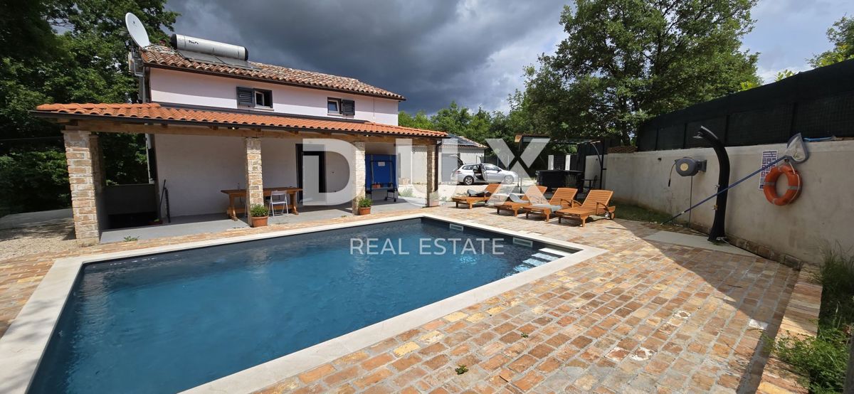 ISTRA, ŽMINJ - Počitniška hiša na osamljeni lokaciji z bazenom in jacuzzijem