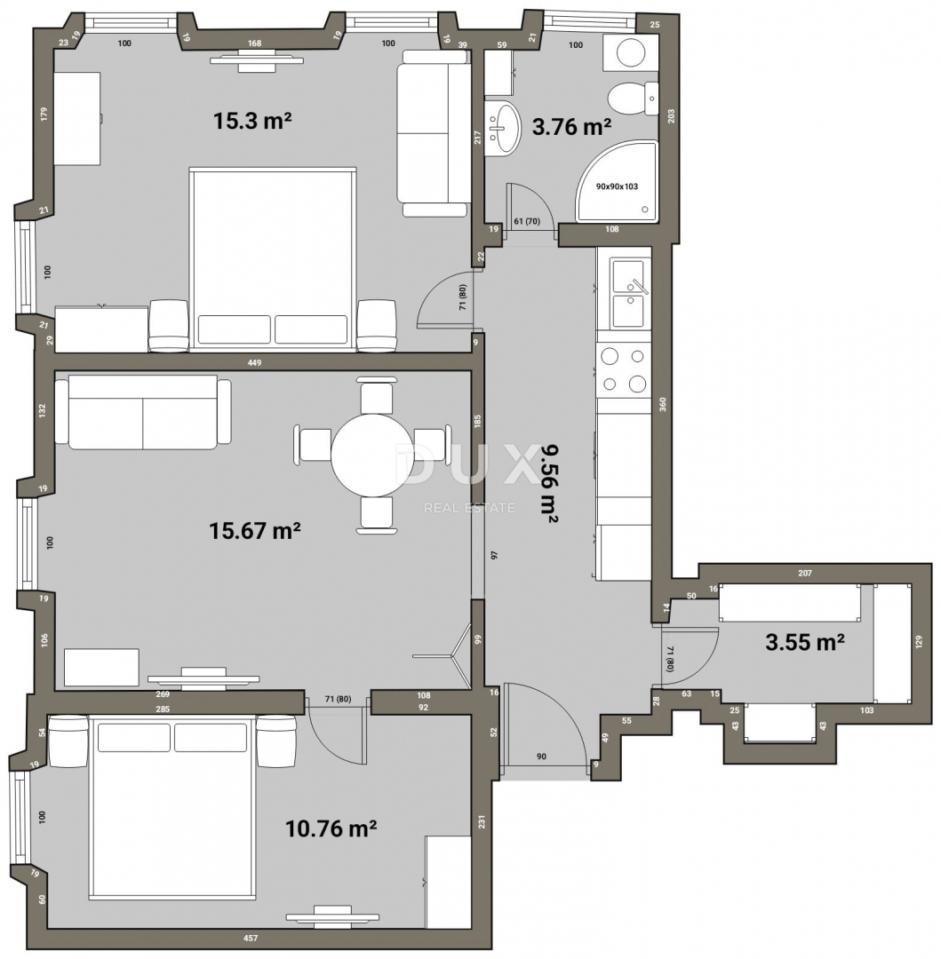 Stanovanje Poluotok, Zadar, 59m2