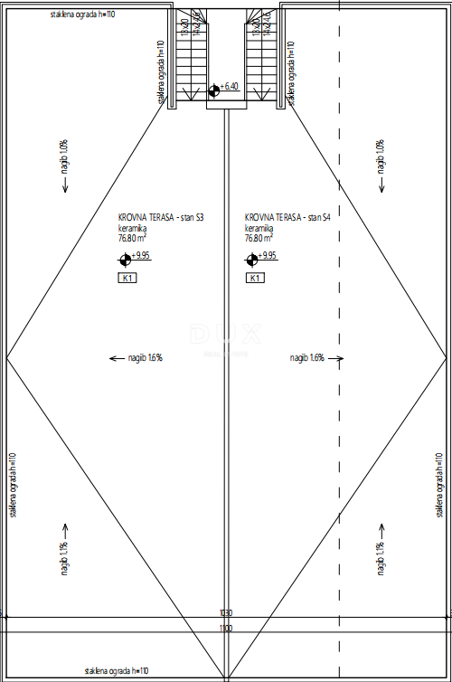 DALMACIJA, PISAK – Dvosobni apartmaji s strešno teraso