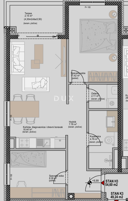 ISTRA, POREČ - Moderno stanovanje z 2 spalnicama + kopalnico v novem projektu, blizu morja, možnost financiranja s kreditom