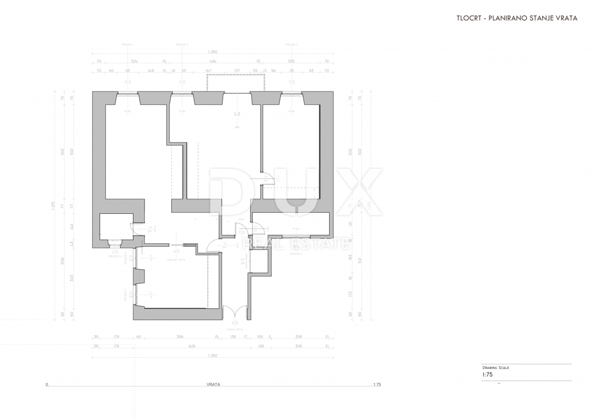 RIJEKA, CENTER - Gospodarsko stanovanje s projektom za 2 stanovanjski enoti! Investicija na elitni lokaciji!