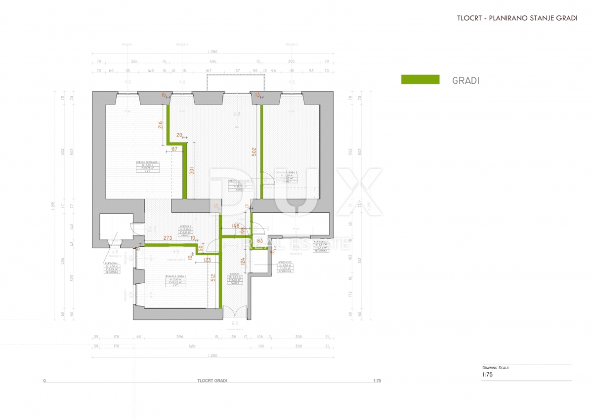 RIJEKA, CENTER - Gospodarsko stanovanje s projektom za 2 stanovanjski enoti! Investicija na elitni lokaciji!