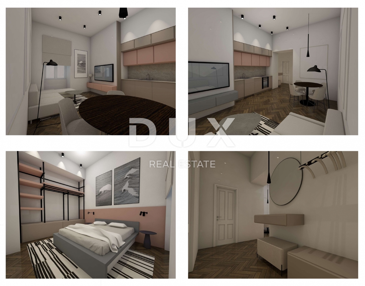 RIJEKA, CENTER - Gospodarsko stanovanje s projektom za 2 stanovanjski enoti! Investicija na elitni lokaciji!