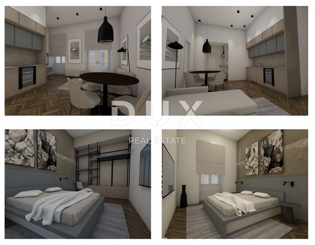 RIJEKA, CENTER - Gospodarsko stanovanje s projektom za 2 stanovanjski enoti! Investicija na elitni lokaciji!