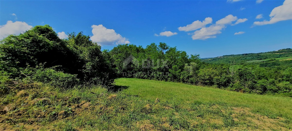 ISTRA, GROŽNJAN - Gradbeno zemljišče 1237m2 s čudovitim pogledom na morje