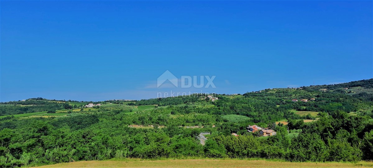 ISTRA, GROŽNJAN - Gradbeno zemljišče 1237m2 s čudovitim pogledom na morje