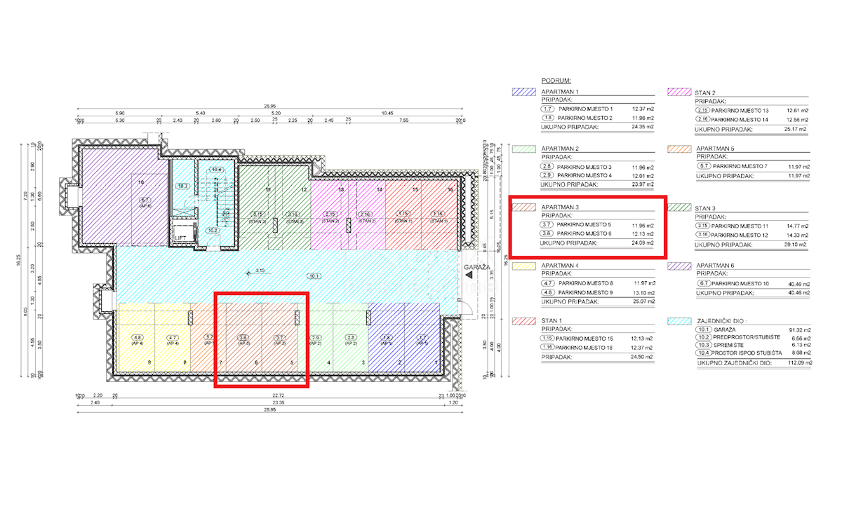 OPATIJA, CENTER - novozgrajeno stanovanje 77,09m2 s panoramskim pogledom na morje - STANOVANJE 3