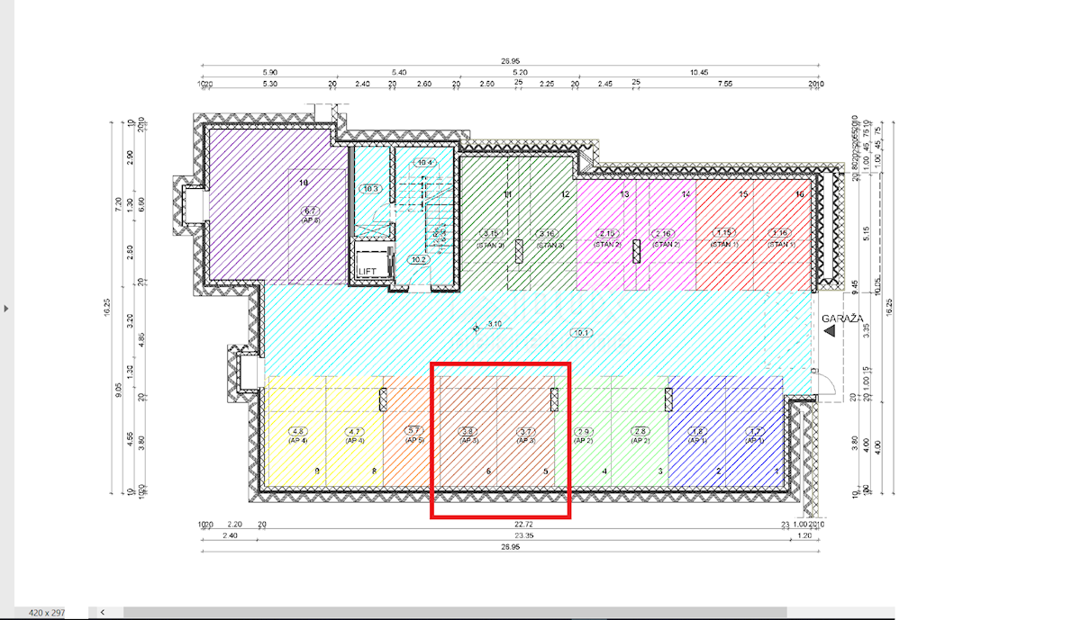 OPATIJA, CENTER - novozgrajeno stanovanje 77,09m2 s panoramskim pogledom na morje - STANOVANJE 3