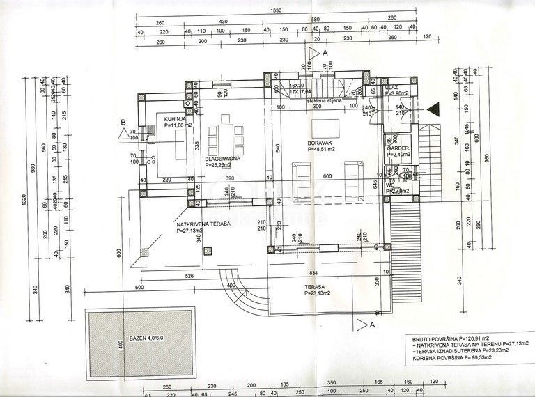 OPATIJA, LOVRAN- 4 gradbena zemljišča 2800m2 Z GRADBENIM DOVOLJENJEM!!! (+3000m2 zazidljivo zemljišče brez gradbenega dovoljenja) s pogledom na morje za družinsko hišo/vilo/apartmaje/ hiše za najem - počitnice z bazenom