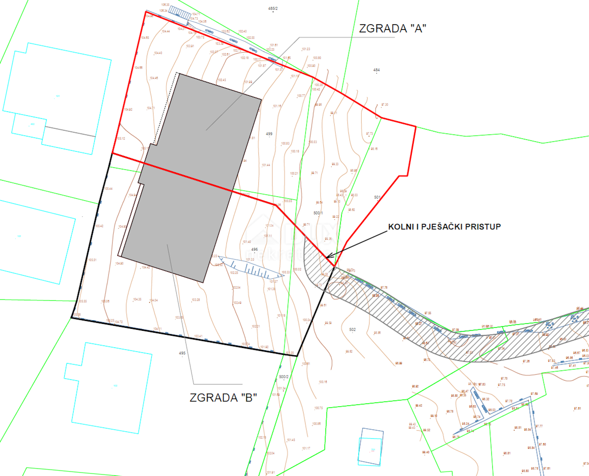 OPATIJA, IKA - zazidljivo zemljišče Z LOKACIJSKIM DOVOLJENJEM (8 STANOVANJ) in pogledom na morje