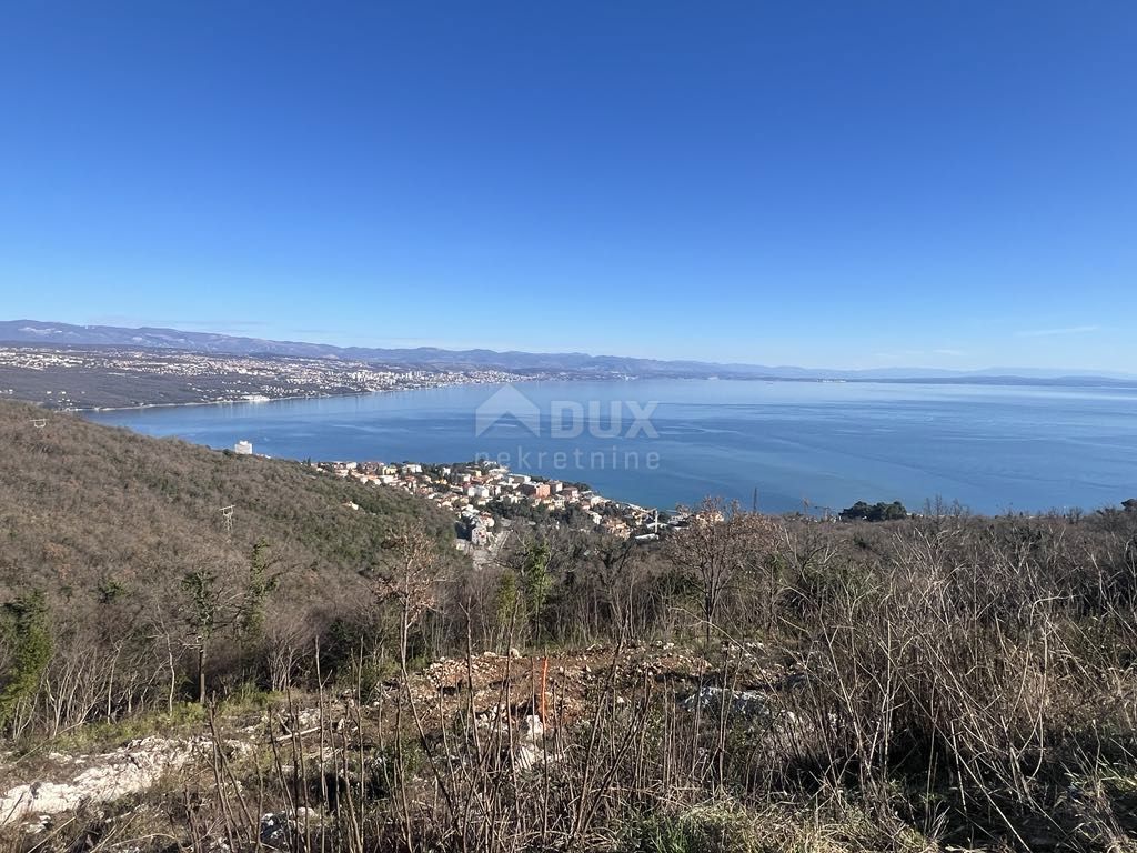 OPATIJA, KOLAVIĆI - objekt. zemljišče, 1017 m2, PANORAMSKI POGLED NA MORJE!!!