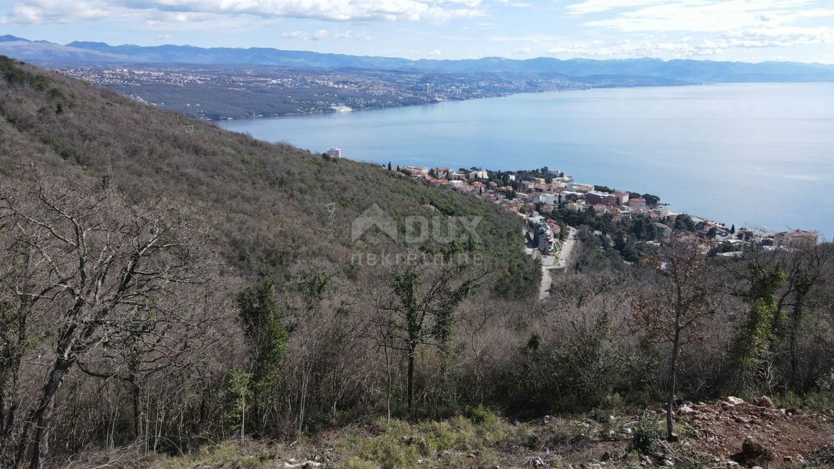 OPATIJA, KOLAVIĆI - objekt. zemljišče, 1017 m2, PANORAMSKI POGLED NA MORJE!!!