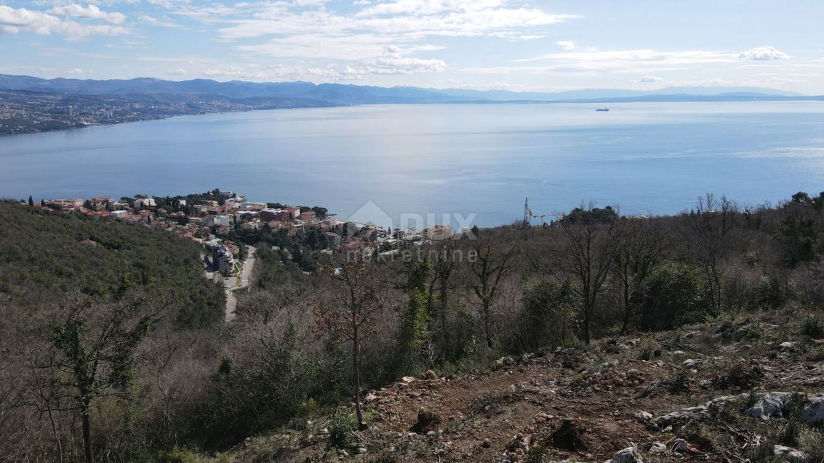 OPATIJA, KOLAVIĆI - objekt. zemljišče, 1017 m2, PANORAMSKI POGLED NA MORJE!!!