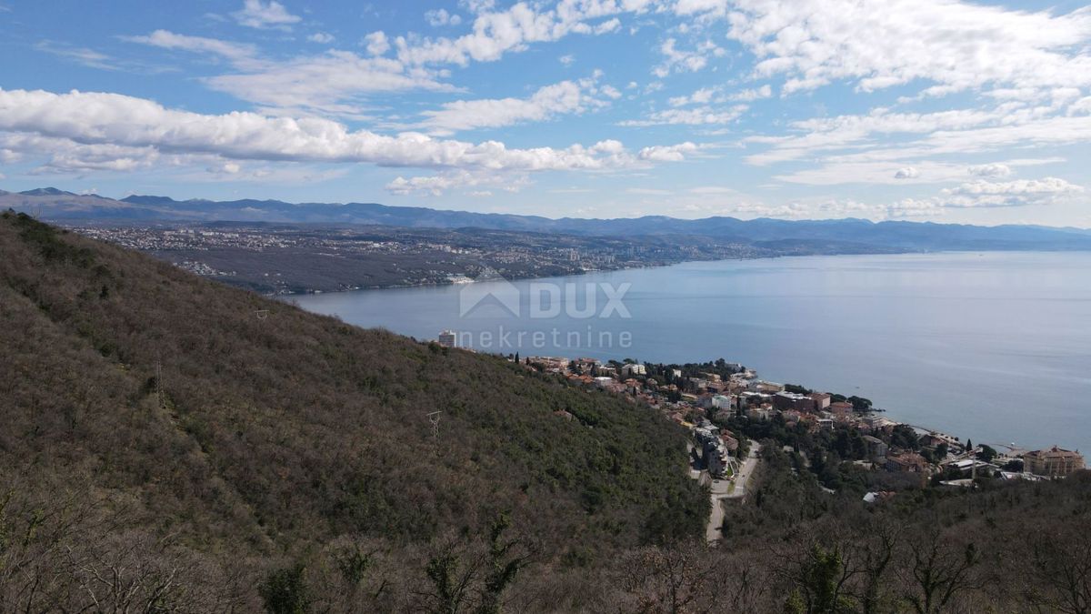 OPATIJA, KOLAVIĆI - objekt. zemljišče, 1017 m2, PANORAMSKI POGLED NA MORJE!!!