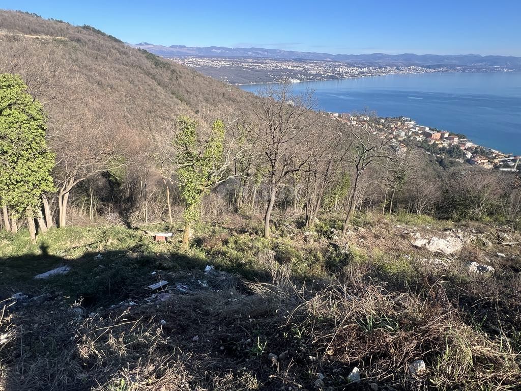 OPATIJA, KOLAVIĆI - objekt. zemljišče, 1017 m2, PANORAMSKI POGLED NA MORJE!!!