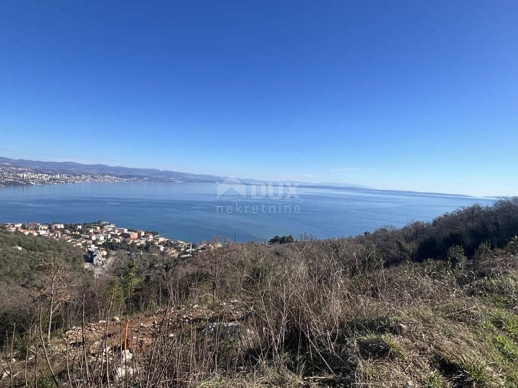 OPATIJA, KOLAVIĆI - objekt. zemljišče, 1017 m2, PANORAMSKI POGLED NA MORJE!!!