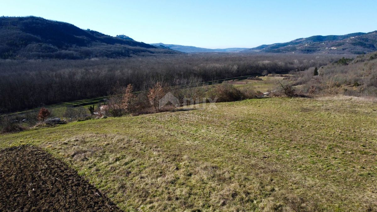 ISTRA, MOTOVUN - Gradbeno zemljišče 1970 m2 s pogledom na Motovun, na samem